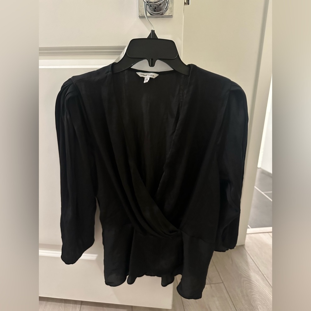 Naked Zebra Black Top